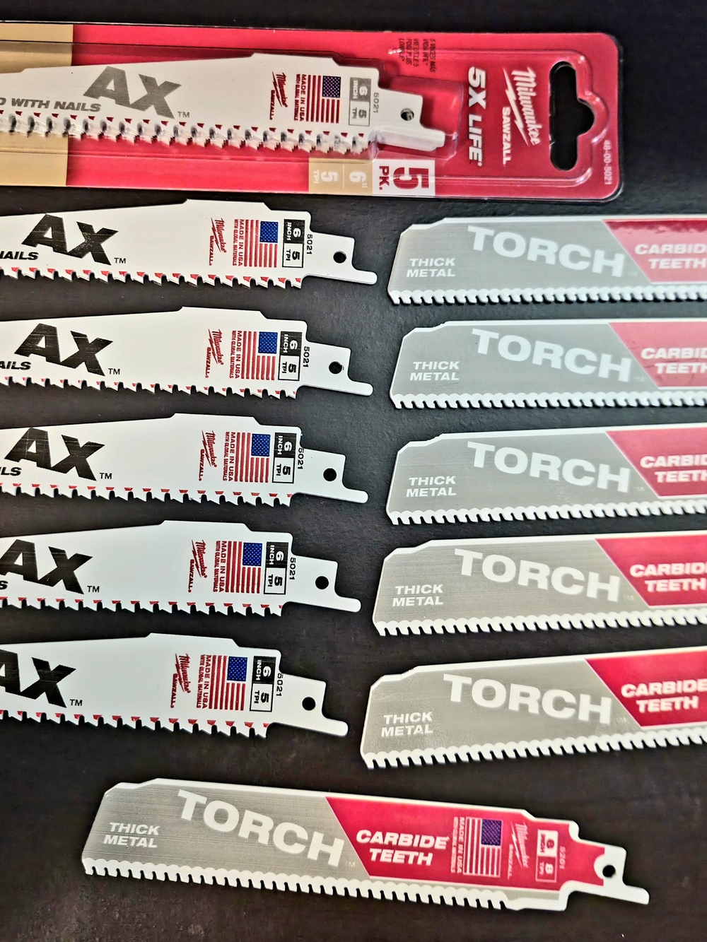 TORCH Carbide Teeth Reciprocating Saw Blades - White and Red